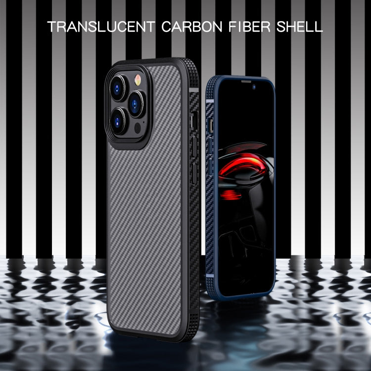 For iPhone 13 iPAKY MG Series Carbon Fiber TPU + PC Shockproof Case(Black) - iPhone 13 Cases by iPAKY | Online Shopping UK | buy2fix