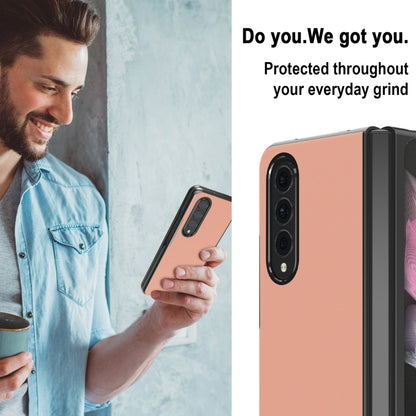 For Samsung Galaxy Z Fold3 5G LC.IMEEKE Shock-resistant Plain Leather All-inclusive Protective Case(Pink) - Galaxy Phone Cases by LC.IMEEKE | Online Shopping UK | buy2fix