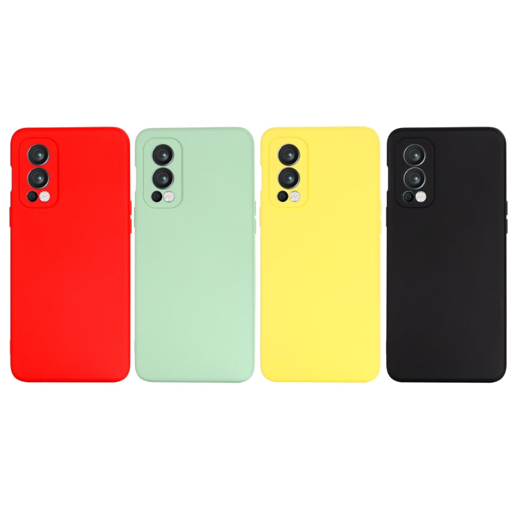 For OnePlus Nord 2 5G Solid Color Liquid Silicone Shockproof Full Coverage Protective Case(Red) - OnePlus Cases by buy2fix | Online Shopping UK | buy2fix