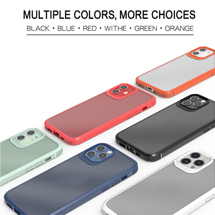 For iPhone 11 MG Series Carbon Fiber TPU + Clear PC Four-corner Airbag Shockproof Case (Blue) - iPhone 11 Cases by buy2fix | Online Shopping UK | buy2fix