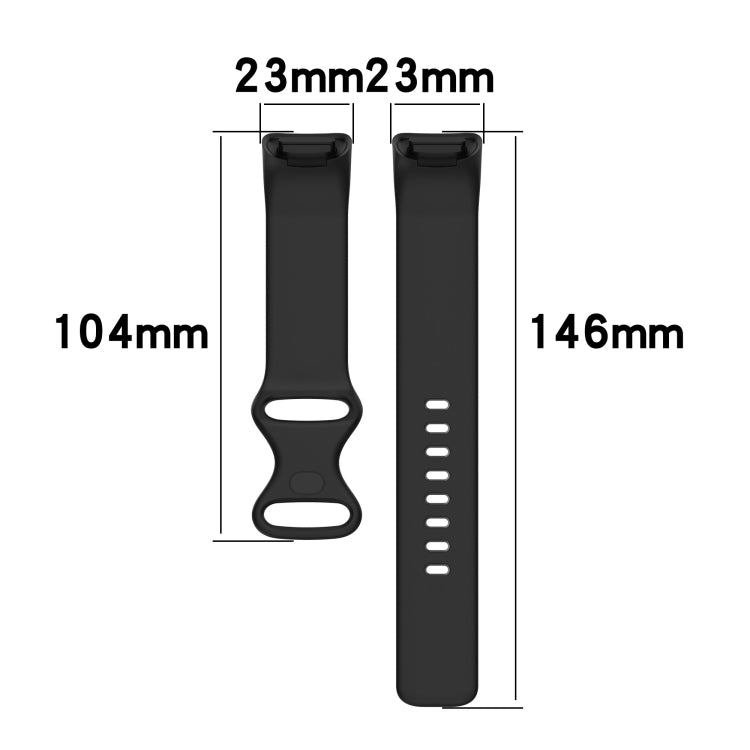 For Fitbit Charge 5 Silicone Watch Band, Size:L(Sand Pink) - Watch Bands by buy2fix | Online Shopping UK | buy2fix