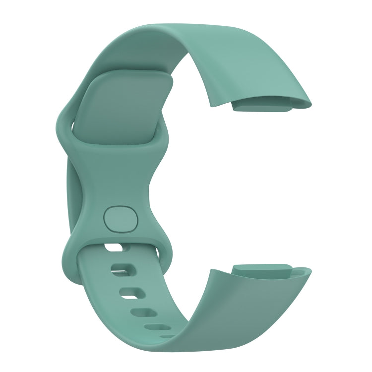 For Fitbit Charge 5 Silicone Watch Band, Size:L(Pine Needle Green) - Watch Bands by buy2fix | Online Shopping UK | buy2fix
