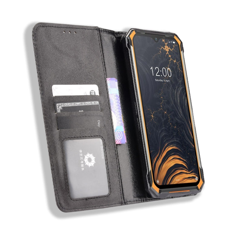 For Doogee S88 Plus / S88 Pro Magnetic Buckle Retro Crazy Horse Texture Horizontal Flip Leather Case with Holder & Card Slots & Photo Frame(Black) - More Brand by buy2fix | Online Shopping UK | buy2fix