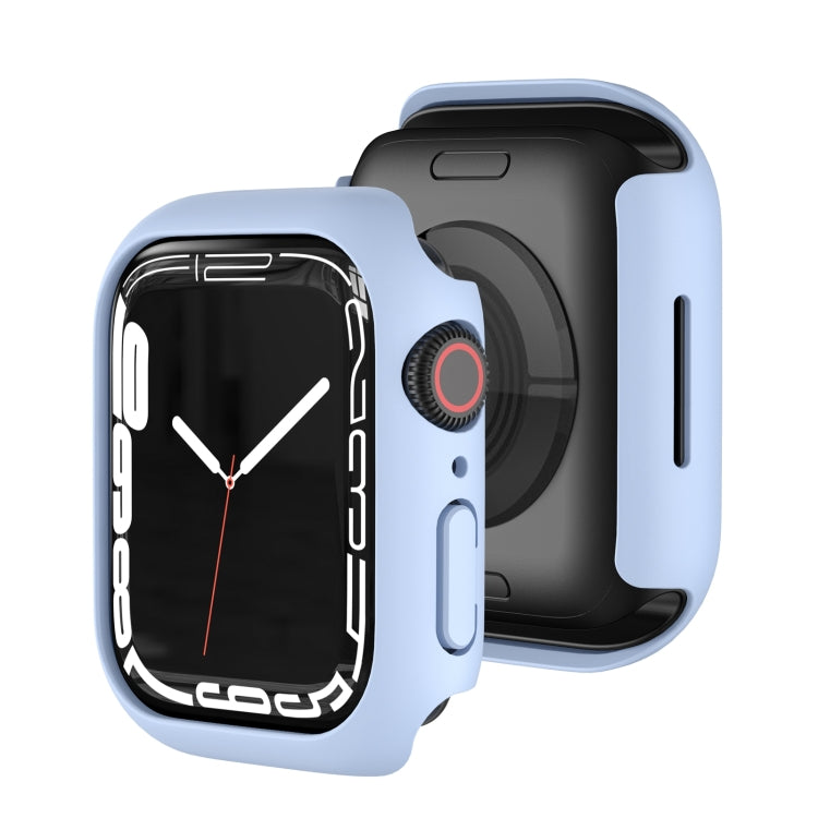 Shockproof TPU Protective Case For Apple Watch Series 9 / 8 / 7 45mm(Light Blue) - Watch Cases by buy2fix | Online Shopping UK | buy2fix