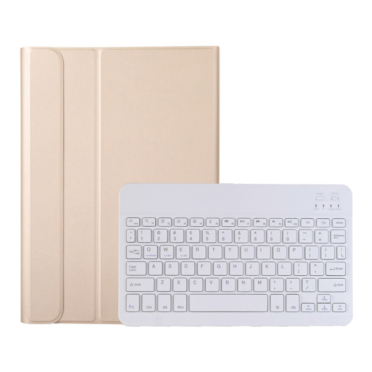 A08 Ultra-thin Bluetooth Keyboard Leather Case For Samsung Galaxy Tab A8 2021 SM-X205 / SM-X200(Gold) - Samsung Keyboard by buy2fix | Online Shopping UK | buy2fix