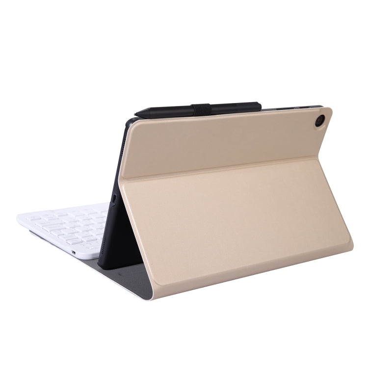 A08 Ultra-thin Bluetooth Keyboard Leather Case For Samsung Galaxy Tab A8 2021 SM-X205 / SM-X200(Gold) - Samsung Keyboard by buy2fix | Online Shopping UK | buy2fix