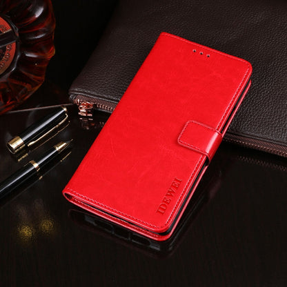 For ZTE nubia Red Magic 6s Pro idewei Crazy Horse Texture Leather Phone Case(Red) - ZTE Cases by idewei | Online Shopping UK | buy2fix