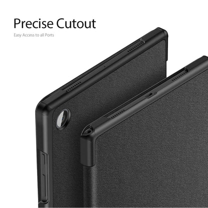 For Samsung Galaxy Tab A8 2021 DUX DUCIS Domo Series Cloth Texture Flip Leather Case(Black) - Other Galaxy Tab PC by DUX DUCIS | Online Shopping UK | buy2fix