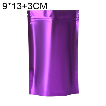 100 PCS/Set Matte Aluminum Foil Snack Stand-up Pouch, Size:9x13+3cm(Purple) - Preservation Supplies by buy2fix | Online Shopping UK | buy2fix