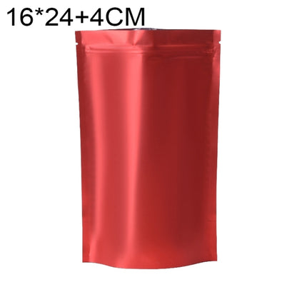 100 PCS/Set Matte Aluminum Foil Snack Stand-up Pouch, Size:16x24+4cm(Red) - Preservation Supplies by buy2fix | Online Shopping UK | buy2fix