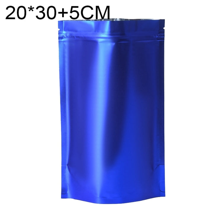 100 PCS/Set Matte Aluminum Foil Snack Stand-up Pouch, Size:20x30+5cm(Blue) - Preservation Supplies by buy2fix | Online Shopping UK | buy2fix