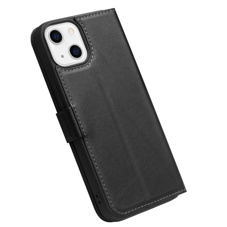 For iPhone 13 mini QIALINO Magnetic Buckle Leather Phone Case (Black) - iPhone 13 mini Cases by QIALINO | Online Shopping UK | buy2fix