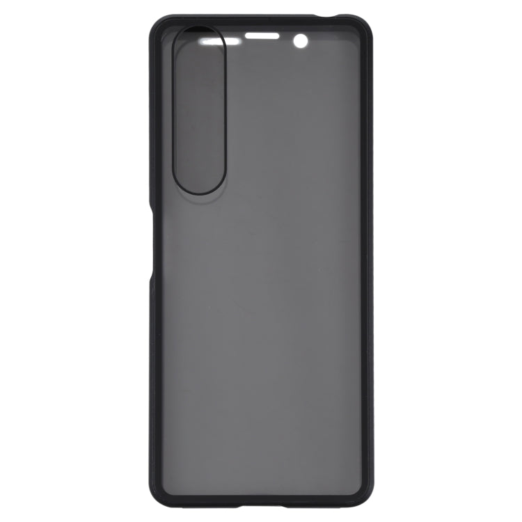 For Sony Xperia 1 III Anti-peeping Magnetic Double-sided Tempered Glass Phone Case(Black) - Sony Cases by buy2fix | Online Shopping UK | buy2fix