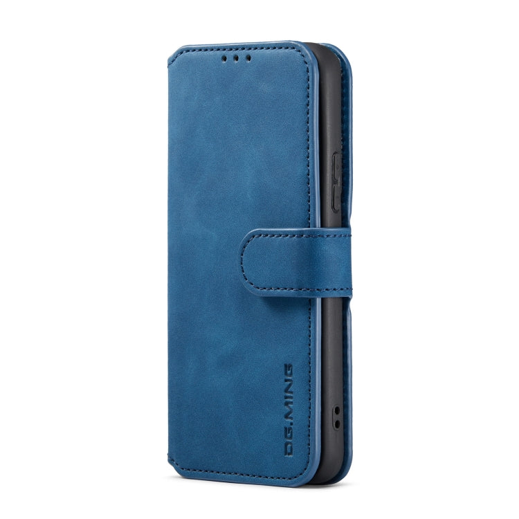 For Samsung Galaxy S22+ DG.MING Retro Oil Side Horizontal Flip Leather Case with Holder & Card Slots & Wallet(Blue) - Galaxy S22+ 5G Cases by DG.MING | Online Shopping UK | buy2fix