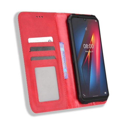 For Ulefone Armor 8 Magnetic Buckle Retro Texture Leather Phone Case(Red) - Ulefone Cases by buy2fix | Online Shopping UK | buy2fix