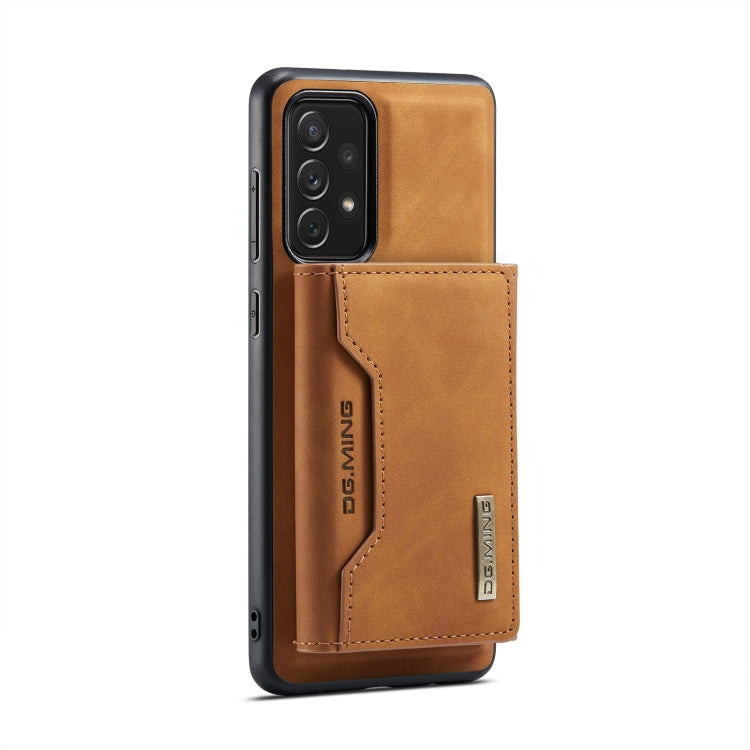 For Samsung Galaxy A73 5G DG.MING M2 Series 3-Fold Multi Card Bag + Phone Case(Brown) - Galaxy Phone Cases by DG.MING | Online Shopping UK | buy2fix