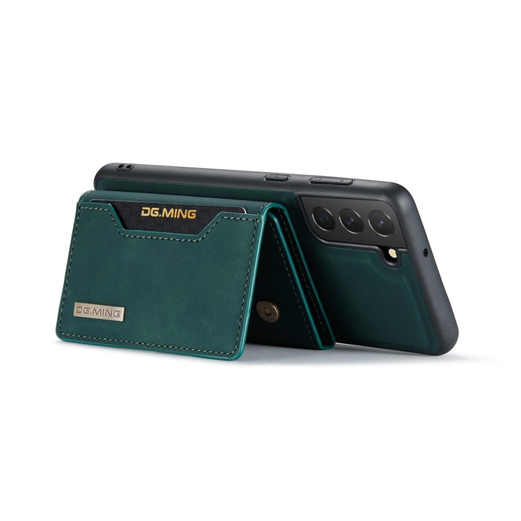 For Samsung Galaxy S22+ 5G DG.MING M2 Series 3-Fold Multi Card Bag Back Cover Phone Case(Green) - Galaxy S22+ 5G Cases by DG.MING | Online Shopping UK | buy2fix