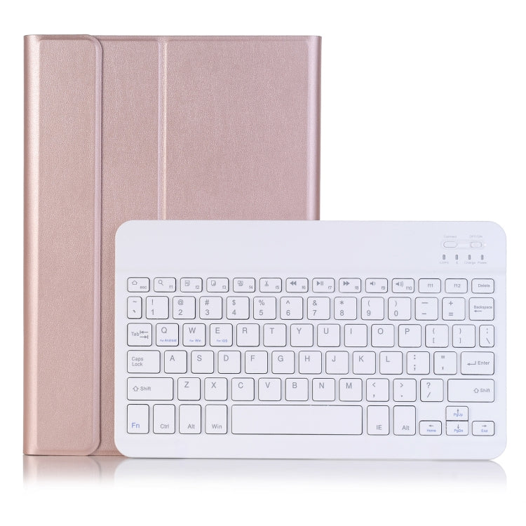 A870B Bluetooth Keyboard Leather Case with Holder & TPU Pen Slot For Samsung Galaxy Tab S8 11 inch SM-X700 / SM-X706(Rose Gold) - Samsung Keyboard by buy2fix | Online Shopping UK | buy2fix