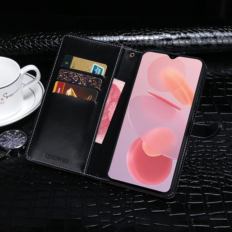 For Ulefone Note 12P idewei Crocodile Texture Horizontal Flip Phone Leather Phone Case(Dark Blue) - Ulefone Cases by idewei | Online Shopping UK | buy2fix