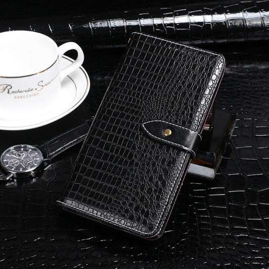 For Ulefone Note 13P idewei Crocodile Texture Horizontal Flip Phone Leather Phone Case(Black) - Ulefone Cases by idewei | Online Shopping UK | buy2fix