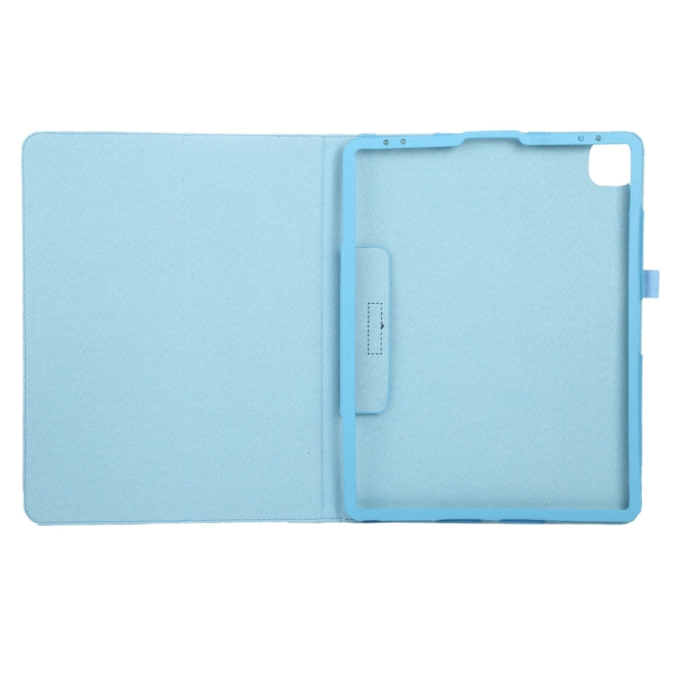 For iPad Air 13 2024 / iPad Pro 12.9 2022 / 2021 / 2020 / 2018 Litchi Texture Solid Color Leather Tablet Case(Sky Blue) - iPad Pro 12.9 (2022/2021) Cases by buy2fix | Online Shopping UK | buy2fix