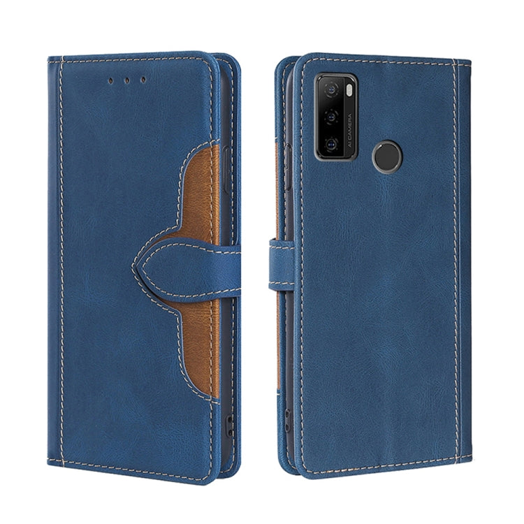 For Ulefone Note 10 Skin Feel Straw Hat Magnetic Buckle Leather Phone Case(Blue) - Ulefone Cases by buy2fix | Online Shopping UK | buy2fix