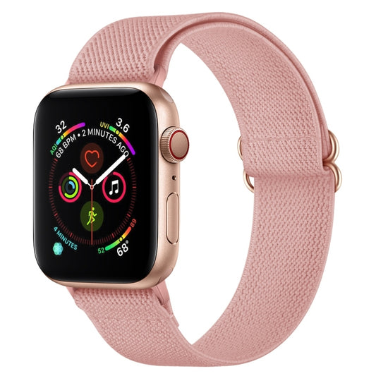 Polyester Nylon Watch Band For Apple Watch Ultra 49mm&Watch Ultra 2 49mm / Series 9&8&7 45mm / SE 3&SE 2&6&SE&5&4 44mm / 3&2&1 42mm(Incarnadine Pink) - Watch Bands by buy2fix | Online Shopping UK | buy2fix