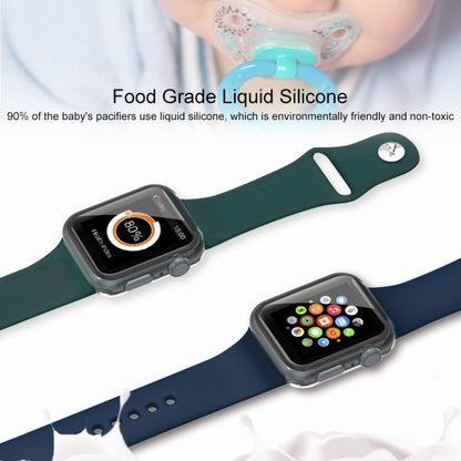 For Apple Watch Series 7 41mm / 6 & SE & 5 & 4 40mm / 3 & 2 & 1 38mm Mutural Liquid Silicone Watch Band(Orange) - Watch Bands by Mutural | Online Shopping UK | buy2fix