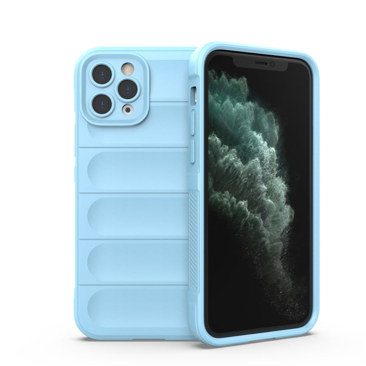 For iPhone 11 Pro Magic Shield TPU + Flannel Phone Case (Light Blue) - iPhone 11 Pro Cases by buy2fix | Online Shopping UK | buy2fix