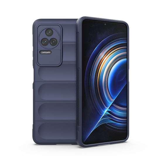 For Xiaomi Redmi K50 Pro Magic Shield TPU + Flannel Phone Case(Dark Blue) - Xiaomi Cases by buy2fix | Online Shopping UK | buy2fix