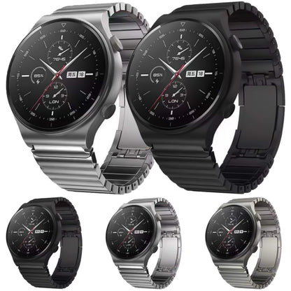 22mm Original Buckle Steel Watch Band(Black) - Watch Bands by buy2fix | Online Shopping UK | buy2fix