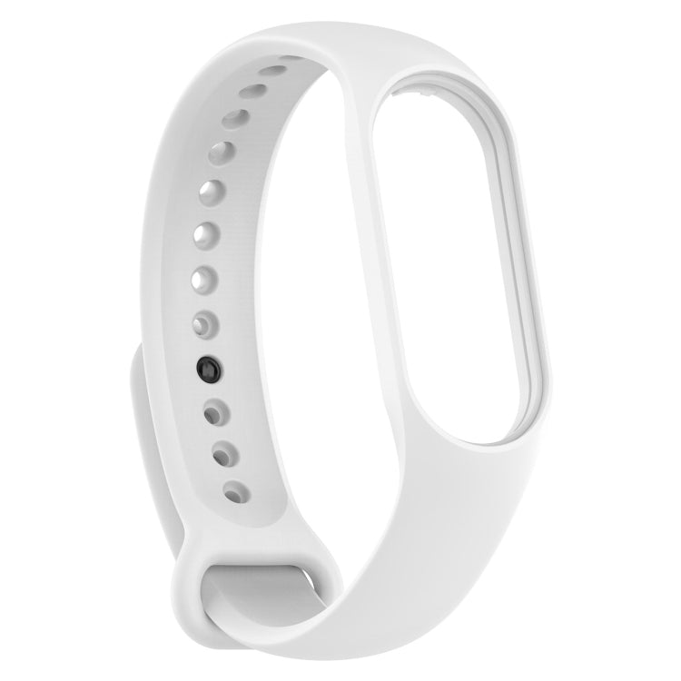 For Xiaomi Mi Band 7 / 7NFC / 6 / 6 NFC / 5 / 5 NFC / Amazfit Band 5 Official Silicone Watch Band(White) - Watch Bands by buy2fix | Online Shopping UK | buy2fix