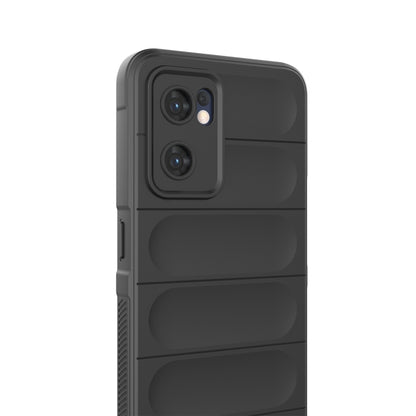 For OPPO Reno7 5G Global / Find X5 Lite Magic Shield TPU + Flannel Phone Case(Dark Green) - OPPO Cases by buy2fix | Online Shopping UK | buy2fix