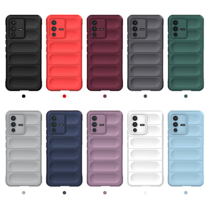 For vivo S12 Magic Shield TPU + Flannel Phone Case(Grey) - vivo Cases by buy2fix | Online Shopping UK | buy2fix