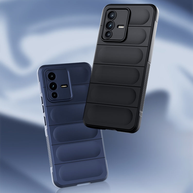 For vivo S12 Magic Shield TPU + Flannel Phone Case(Dark Grey) - vivo Cases by buy2fix | Online Shopping UK | buy2fix