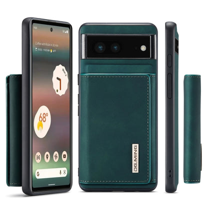 For Google Pixel 6A DG.MING M1 Series 3-Fold Multi Card Wallet + Magnetic Phone Case(Green) - Google Cases by DG.MING | Online Shopping UK | buy2fix