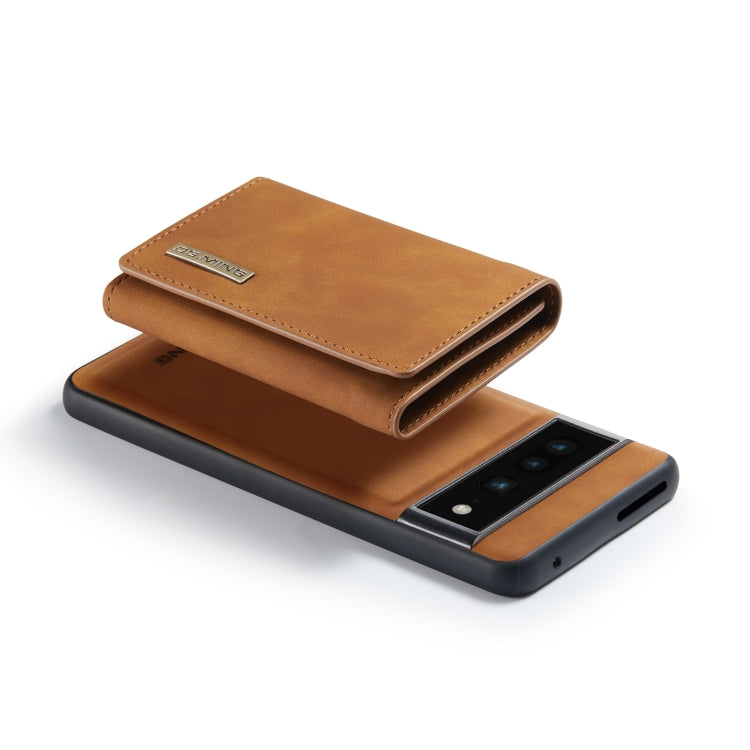 For Google Pixel 7 Pro 5G DG.MING M1 Series 3-Fold Multi Card Wallet + Magnetic Phone Case(Brown) - Google Cases by DG.MING | Online Shopping UK | buy2fix