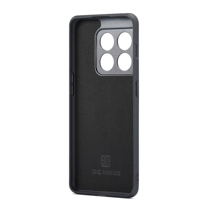 For OnePlus 10 Pro DG.MING M1 Series 3-Fold Multi Card Wallet + Magnetic Phone Case(Black) - OnePlus Cases by DG.MING | Online Shopping UK | buy2fix