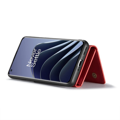 For OnePlus 10 Pro DG.MING M1 Series 3-Fold Multi Card Wallet + Magnetic Phone Case(Red) - OnePlus Cases by DG.MING | Online Shopping UK | buy2fix