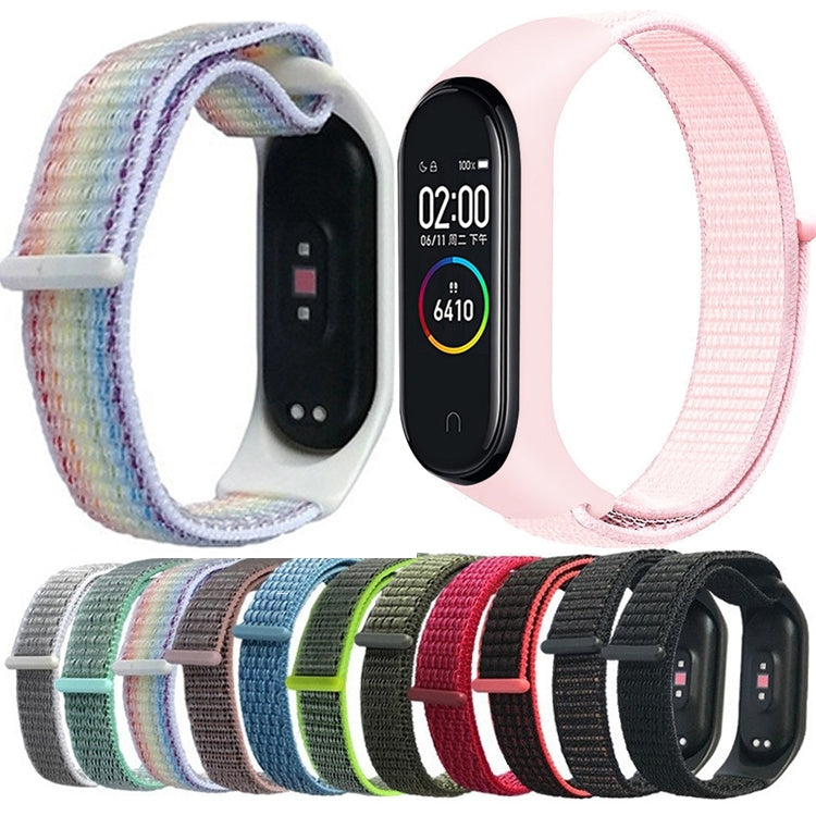 For Xiaomi Mi Band 7 Nylon Weave Watch Band(Reflective Black) - Watch Bands by buy2fix | Online Shopping UK | buy2fix