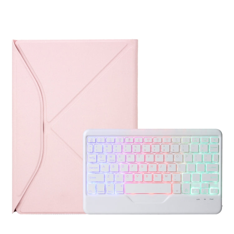 Z11BS Pen Slot Backlight Bluetooth Keyboard Leather Tablet Case For iPad Pro 11 2021/2020/2018(Pink) - For iPad Pro by buy2fix | Online Shopping UK | buy2fix