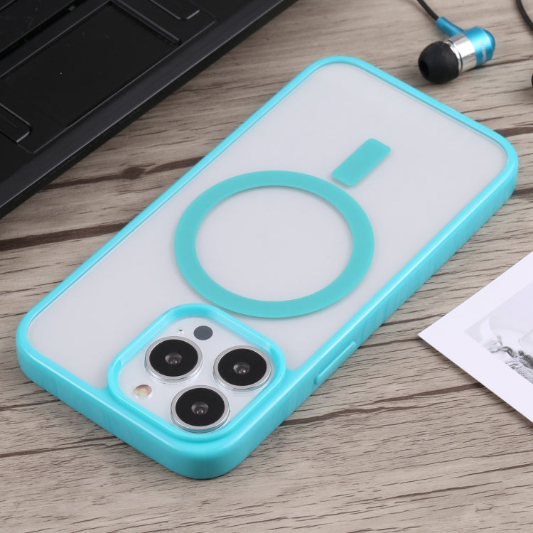 For iPhone 14 Acrylic + TPU Magsafe Magnetic Phone Case (Sky Blue) - iPhone 14 Cases by buy2fix | Online Shopping UK | buy2fix