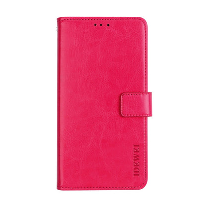 For Blackview BV9800 Pro idewei Crazy Horse Texture Horizontal Flip Leather Case with Holder & Card Slots & Wallet(Rose Red) - More Brand by idewei | Online Shopping UK | buy2fix