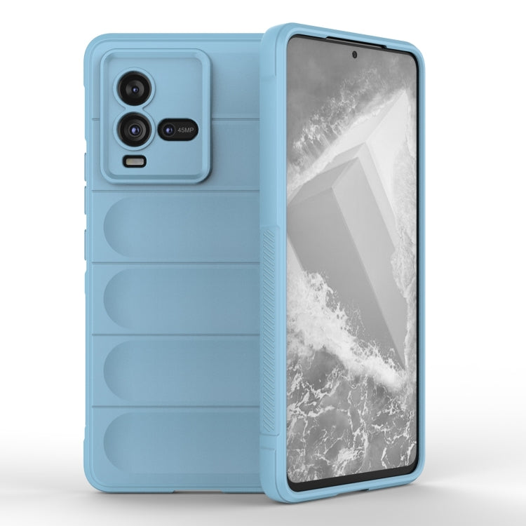 For vivo iQOO 10 5G Magic Shield TPU + Flannel Phone Case(Light Blue) - vivo Cases by buy2fix | Online Shopping UK | buy2fix