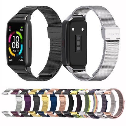 For Huawei Band 6 / Honor Band 6 / 7 Mijobs Breathable Nylon Watch Band(Sea Shell Silver) - Watch Bands by MIJOBS | Online Shopping UK | buy2fix