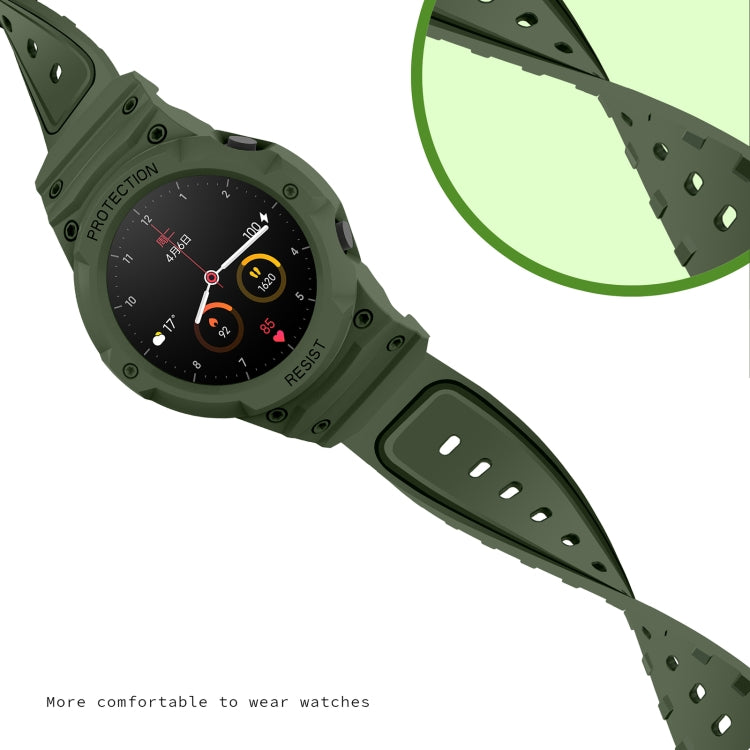 For Xiaomi Watch Color Sport Armor Unibody TPU Watch Band Case(Army Green) - Watch Bands by buy2fix | Online Shopping UK | buy2fix