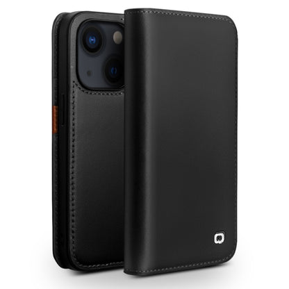 For iPhone 14 QIALINO Business Horizontal Flip PU Phone Case (Black) - iPhone 14 Cases by QIALINO | Online Shopping UK | buy2fix