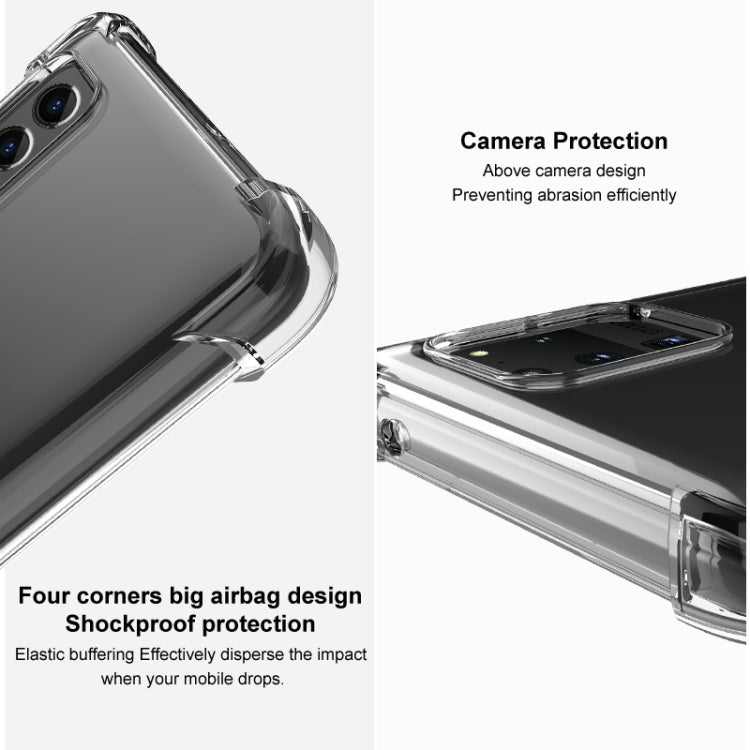 For iPhone 14 imak Shockproof Airbag TPU Phone Case(Transparent Black) - iPhone 14 Cases by imak | Online Shopping UK | buy2fix