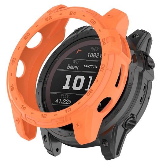 For Garmin Enduro2 / Tactix7 Armor Hollow TPU Watch Case(Orange) - Watch Cases by buy2fix | Online Shopping UK | buy2fix