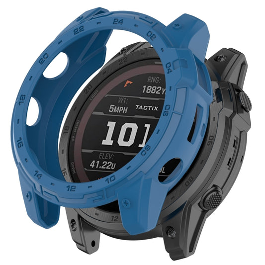 For Garmin Enduro2 / Tactix7 Armor Hollow TPU Watch Case(Dark Blue) - Watch Cases by buy2fix | Online Shopping UK | buy2fix